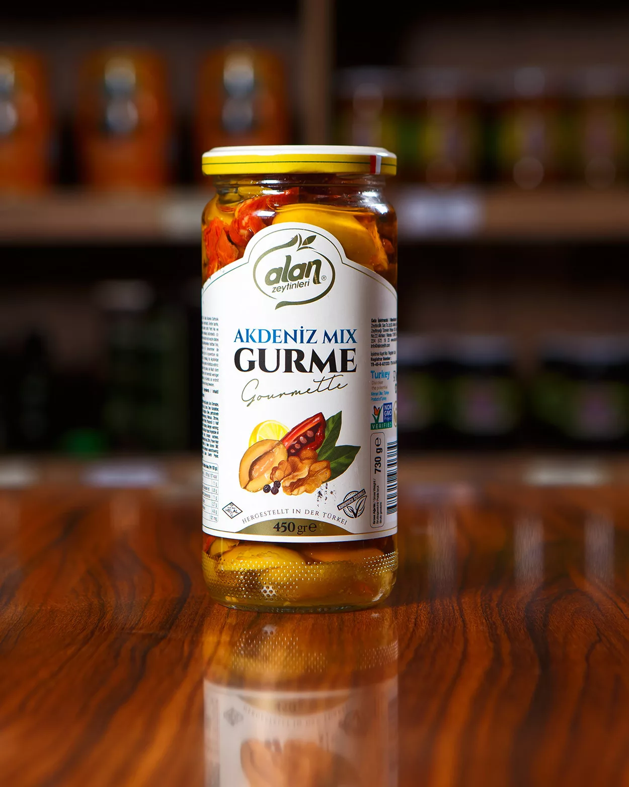 Akdeniz Mix Gurme Yeşil Zeytin 450 GR